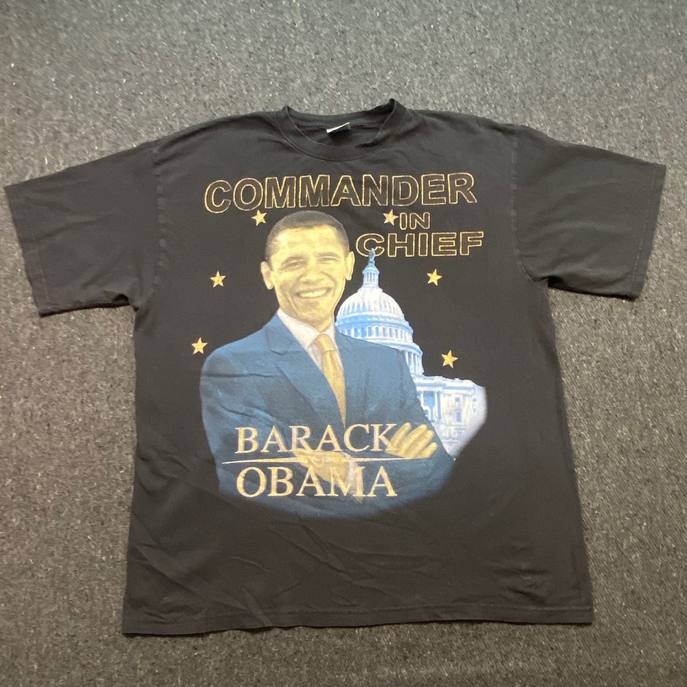 Phat Doc Barack Obama Shirt 2XL Mens Black Y2K Commander In Chief Change Graphic